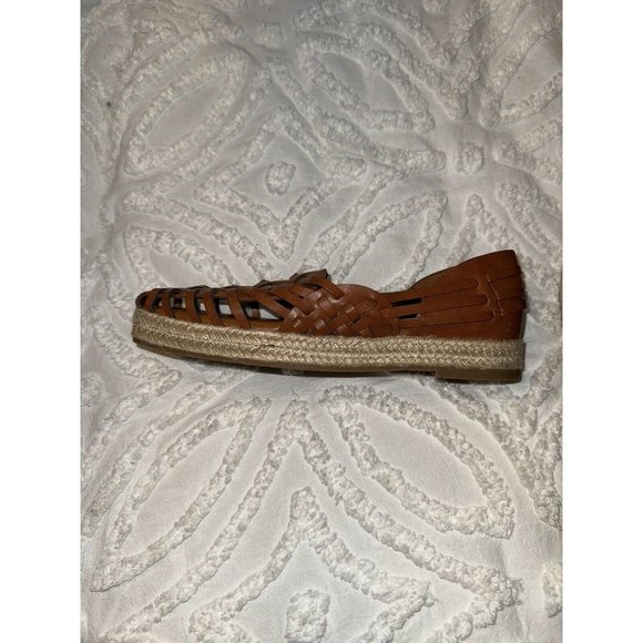 Sam & Libby Asha Espadrille Sandal Saddle Brown Slip On Flats 9 - Picture 6 of 8
